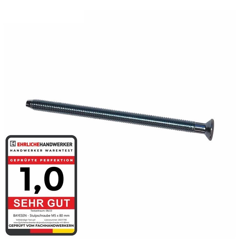 Standard Zuverlässige Zylinderbefestigung: Stulpschraube M5 x ab 40 mm Zur Zylinder Befestigung, Gewinde mit Spitze, verzinkt