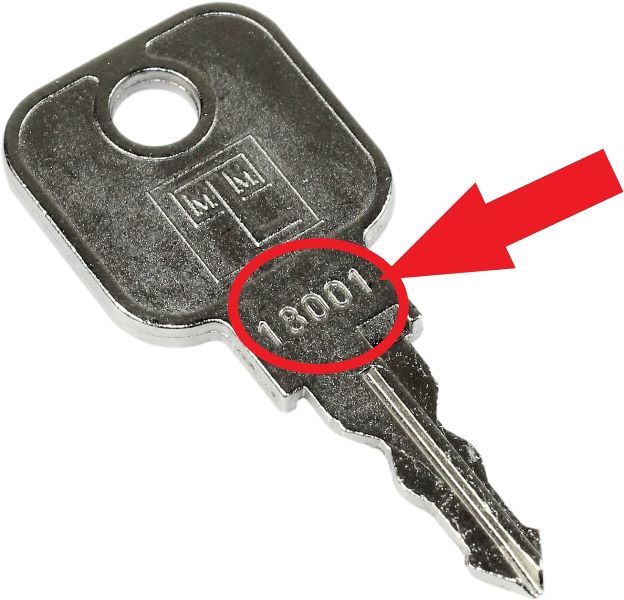 MLM Nachschlüssel | Ersatzschlüssel nach Code für vorhandene MLM Möbelzylinder , Schließung 18001-18100