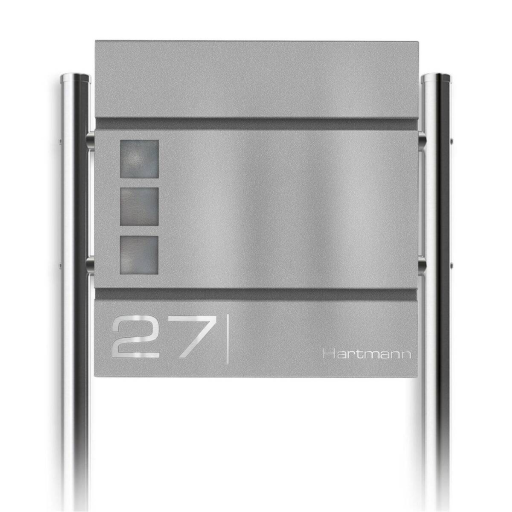 Metzler Briefkasten Cube Standbriefkasten verschiedene Farben mit Gravur