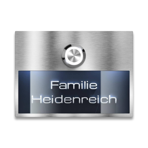 Metzler Türklingel Otto verschiedene Farben mit 3D-LED-Namensschild