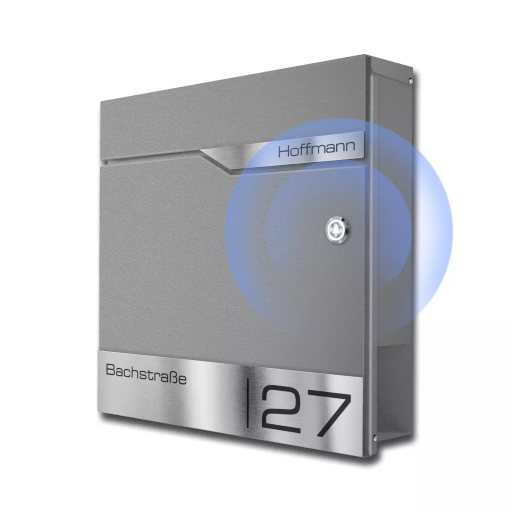 Metzler Briefkasten Siebert verschiedene Farben mit Funkklingel und Gravur