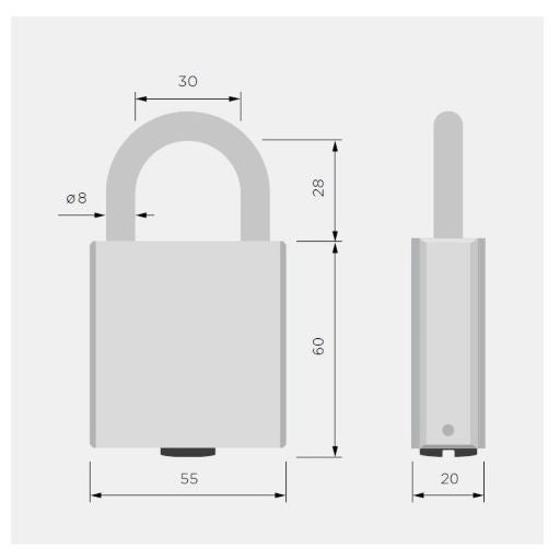 Winkhaus blueCompact Vorhängeschloss BO 85