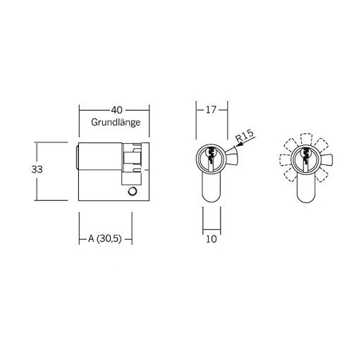Winkhaus X-pert 2er Set | 1 Profilzylinder & 1 Halbzylinder Schließsystem Türzylinder Schließzylinder Zylinder Türschloss verschiedene Längen