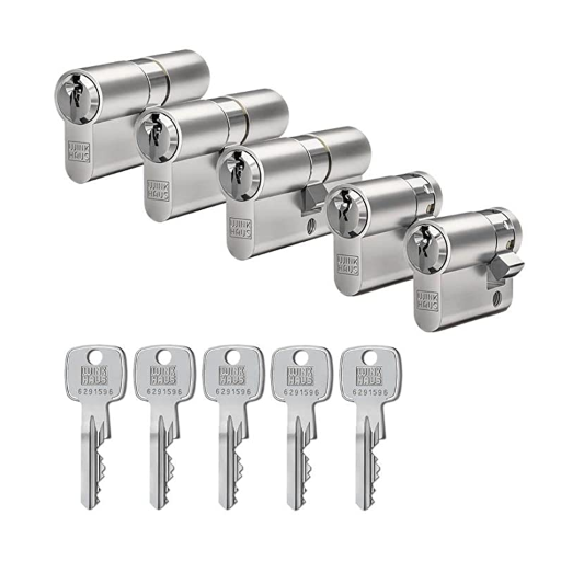 Winkhaus X-pert 5er Set | 3 Profilzylinder & 2 Halbzylinder Schließsystem Türzylinder Schließzylinder Zylinder Türschloss verschiedene Längen