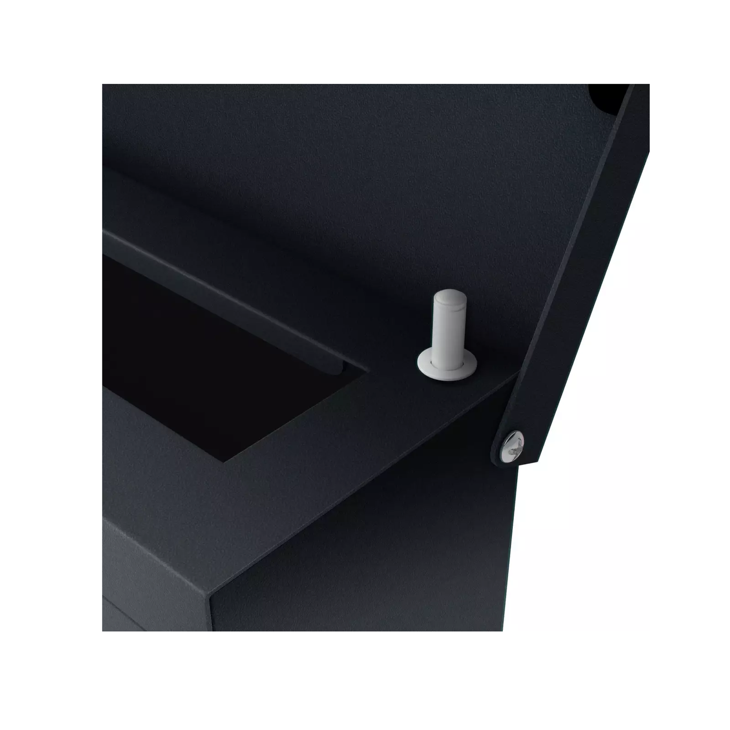 Metzler Briefkasten Cube Standbriefkasten Anthrazit zweifach nebeneinander mit Gravur
