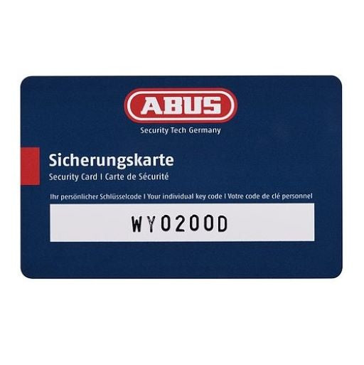 Abus 85WY Nachschlüssel für Vorhängeschloss mit Sicherungskarte