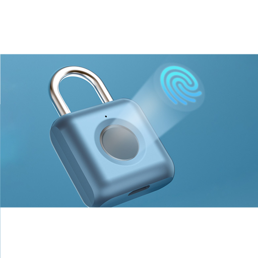 Biometrisches Thumbprint Türvorhängeschloss Wiederaufladbares Türschloss Fingerprint Smart Vorhängeschloss USB Keyless