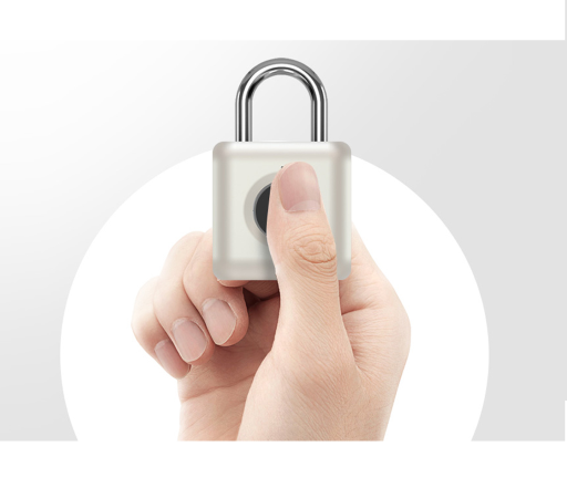 Biometrisches Thumbprint Türvorhängeschloss Wiederaufladbares Türschloss Fingerprint Smart Vorhängeschloss USB Keyless
