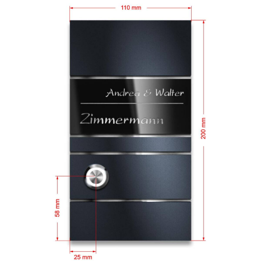 Metzler Türklingel Ava Slim mit Gravur