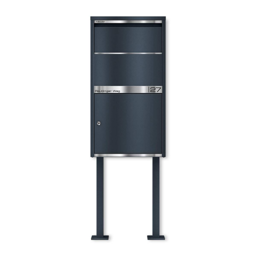 Metzler Paketbox Avalon 1 mit Ständer Anthrazit mit Gravur
