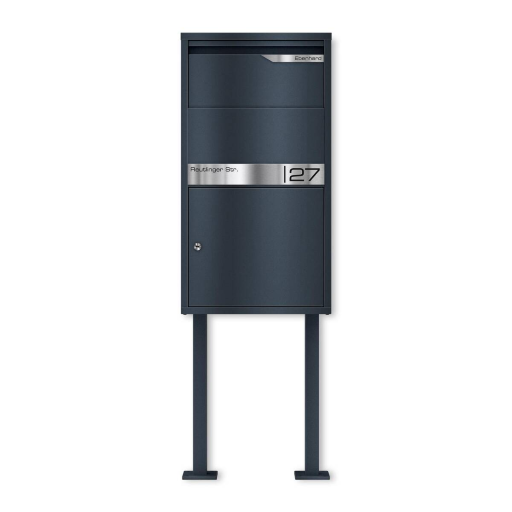 Metzler Paketbox Avalon 2 mit Ständer Anthrazit mit Gravur