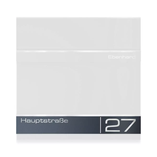Metzler Gravurplatte Straße + Hausnummer verschiedene Farben für Briefkasten Hermann