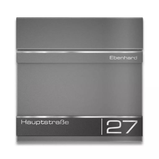 Metzler Gravurplatte Straße + Hausnummer verschiedene Farben für Briefkasten Hermann