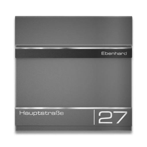 Metzler Gravurplatte Name verschiedene Farben für Briefkasten Hermann