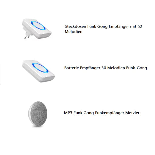 Metzler Funkklingel Vera quadratisch ohne Gravur