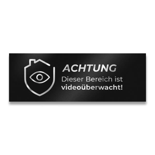 Metzler Briefkastenschild verschiedene Farben "ACHTUNG Dieser Bereich ist videoüberwacht!"