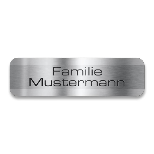 Metzler Namensschild Edelstahl mit Gravur