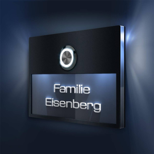 Metzler Türklingel Otto verschiedene Farben mit 3D-LED-Namensschild