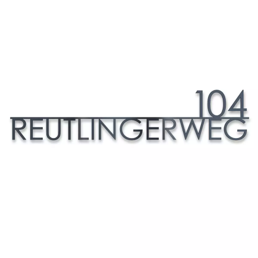 Metzler Haustürschriftzug Edvin verschiedene Farben mit Straße & Hausnummer
