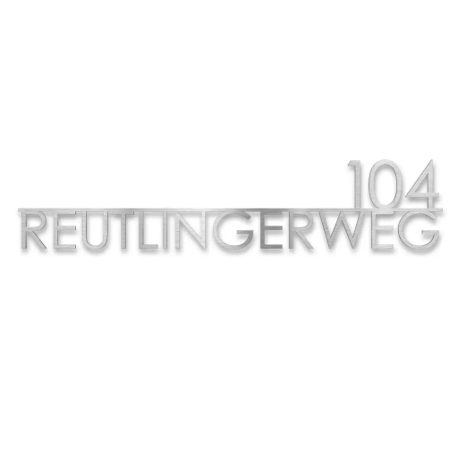 Metzler Haustürschriftzug Edvin verschiedene Farben mit Straße & Hausnummer