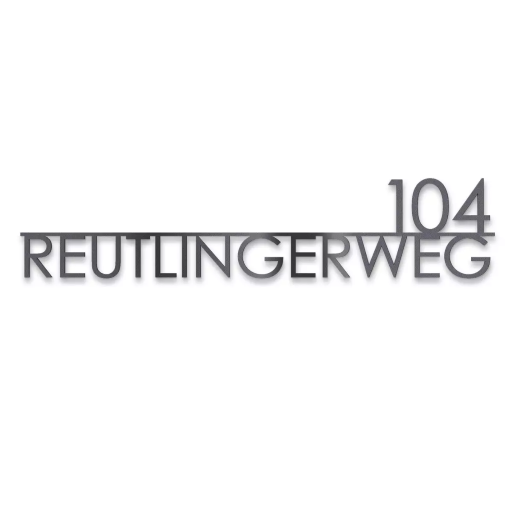 Metzler Haustürschriftzug Edvin verschiedene Farben mit Straße & Hausnummer