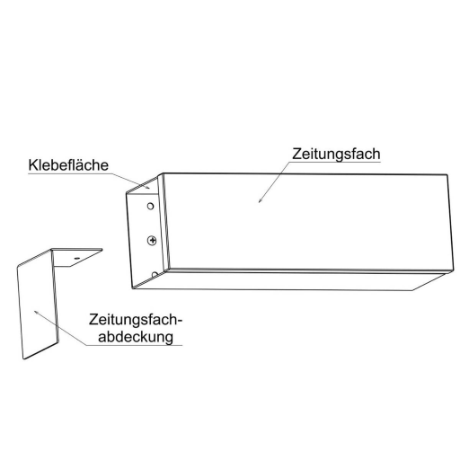 Metzler Seitenabdeckung Zeitungsfach Edelstahl für Briefkästen Masiva