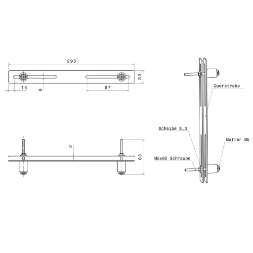Metzler Zaunbefestigung Anthrazit für Briefkästen