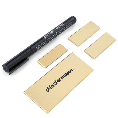 Premium Schilder Set zum Beschriften Namensschild Haustür Schild, Klingelschild, Briefkastenschild, Türschild selbstklebend + 2 Aufkleber Etiketten