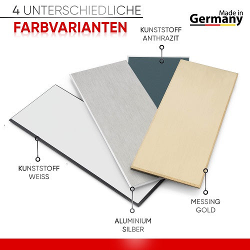 Premium Schilder Set zum Beschriften Namensschild Haustür Schild, Klingelschild, Briefkastenschild, Türschild selbstklebend + 2 Aufkleber Etiketten