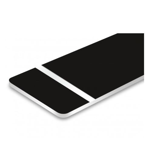 Premium Klingelschild stabile Ausführung mi Facette selbstklebend - Made in Germany - Namensschild mit Gravur - graviertes Schild für Haustür, Briefkasten - Briefkastenschild Wetterfest