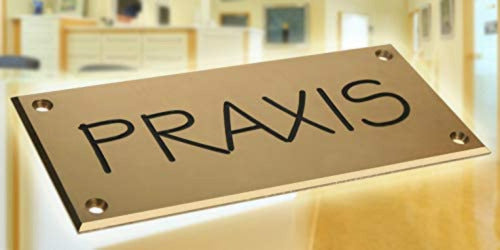 Edles Messingschild glänzend mit Wunschgravur