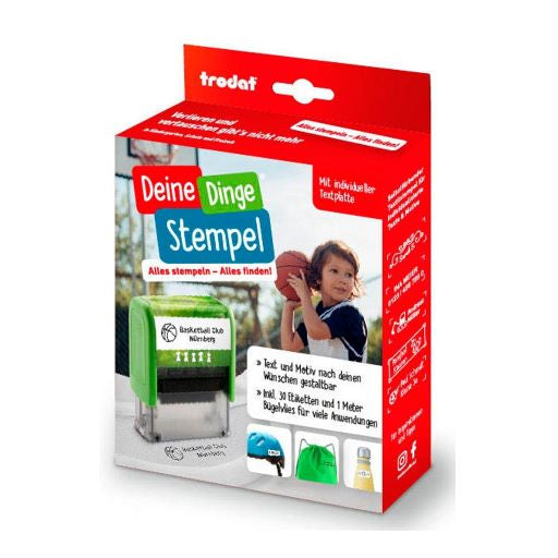 Trodat Deine Dinge Stempelset 166567 mit individuellem Text/Logo 3-zeilig