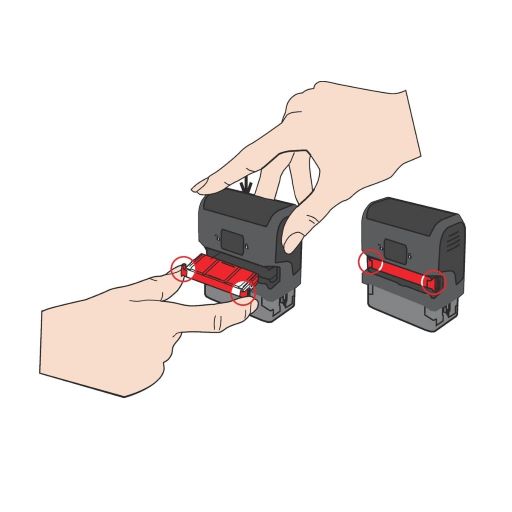 2 Trodat Ersatzstempelkissen 6/4850 - 25 x 5 mm verschiedene Farben