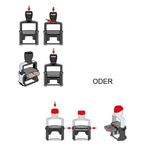 2 Trodat Ersatzstempelkissen 6/50 - 41 x 24 mm verschiedene Farben