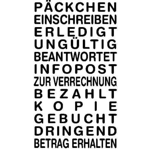 Trodat Printy 4822 Textstempel mit 12 verschiedenen Texten