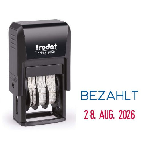 Trodat Printy 4850/L verschiedene Texte mit Datum