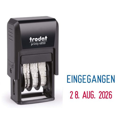 Trodat Printy 4850/L verschiedene Texte mit Datum