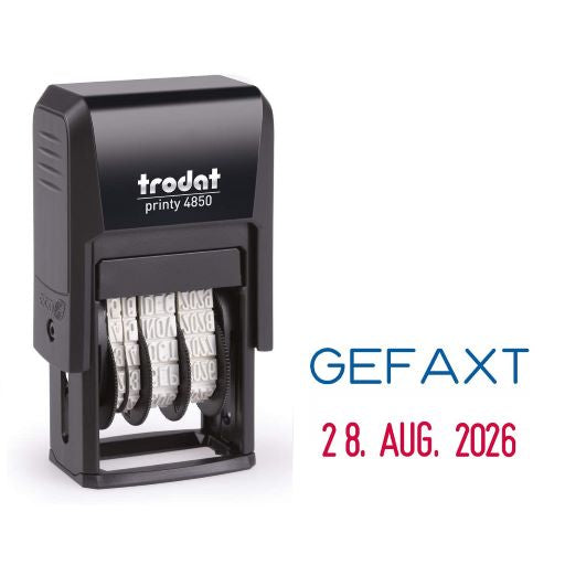 Trodat Printy 4850/L verschiedene Texte mit Datum