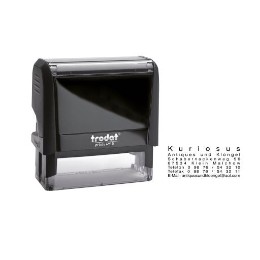 Trodat Printy 4915 mit individuellem Text/Logo 7-zeilig