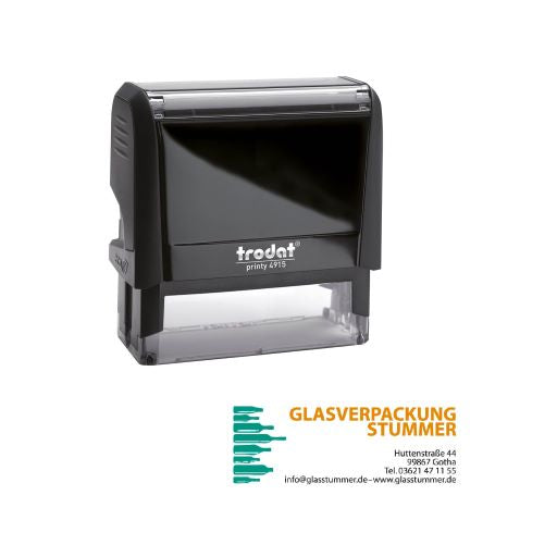Trodat Printy 4915 mit individuellem Text/Logo 7-zeilig