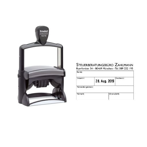 Trodat Professional 54110 mit Datum und individuellem Text