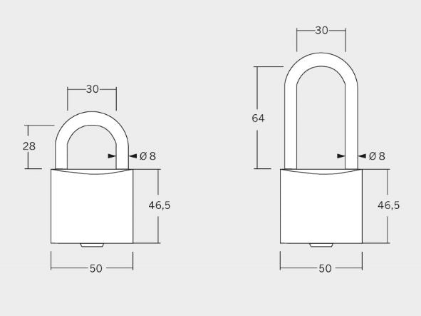 Winkhaus keyTec RPE Profil-Vorhängeschloss