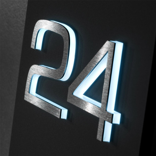 Metzler Aufputz Türklingel Mehrfamilienhaus Erik M3 mit 3D-LED-Hausnummer