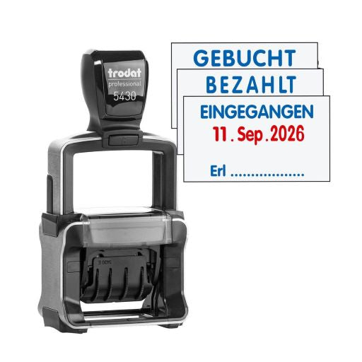 Trodat Professional 5430/L verschiedene Texte mit Datum