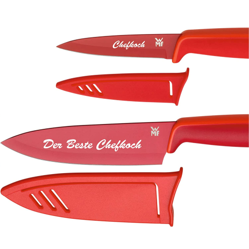 Premium WMF Touch Messerset 2-teilig, Küchenmesser mit Schutzhülle, Pe ...